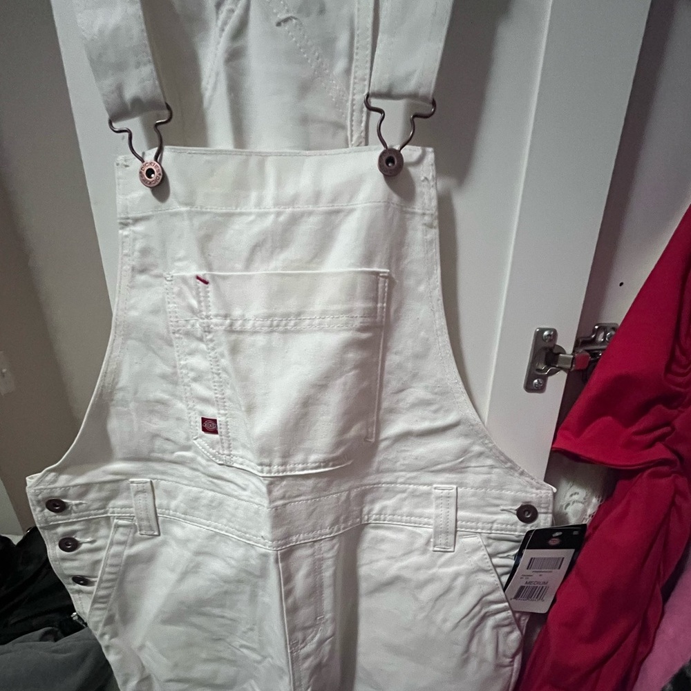 Dickies White Bib Overalls